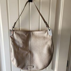 Fossil Leather Taupe Shoulder Bag